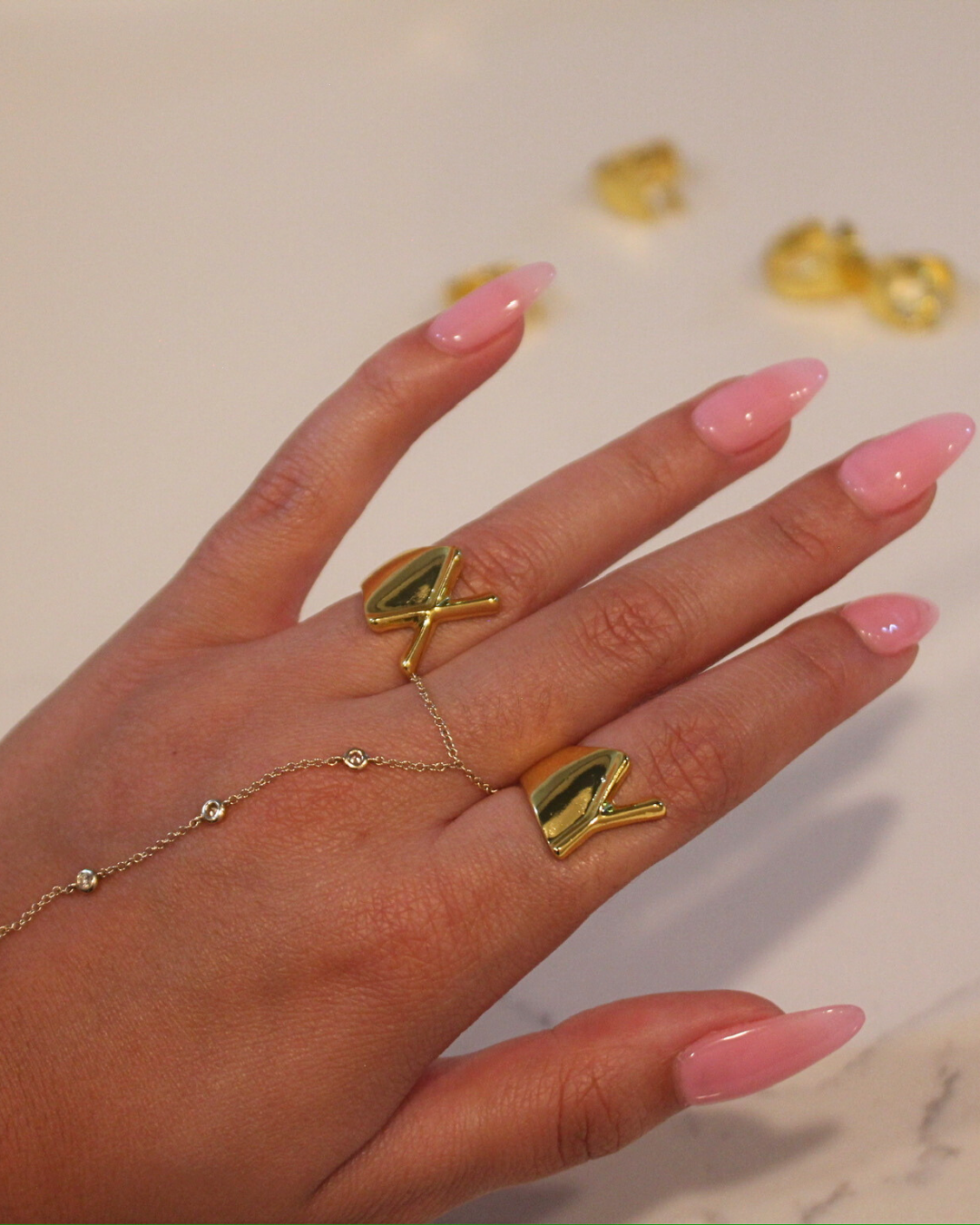 18K Gold Adjustable Rings