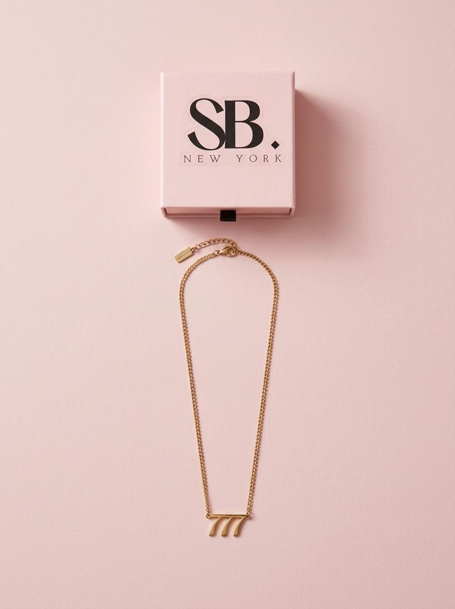 18K Gold-Plated Angel Number 777 Chain