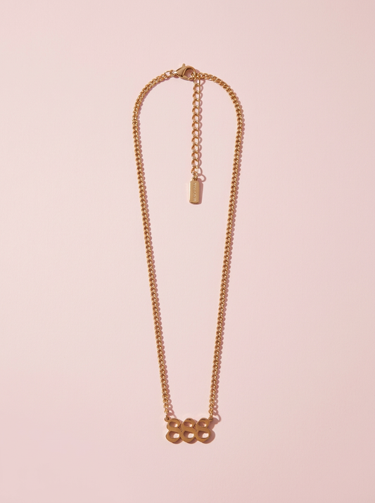 18k Gold plated Angel Number 888 chain