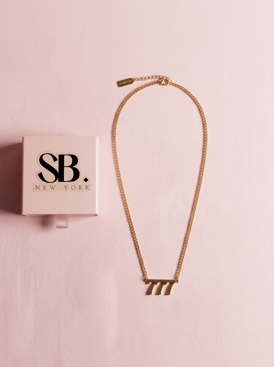 18K Gold-Plated Angel Number 777 Chain